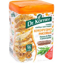 Хлебцы Dr. Korner кукурузно-рисовые с киноа льном и розмарином 100 г
