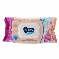 Влажные салфетки "Aura" Детские Ultra Comfort 200 шт.