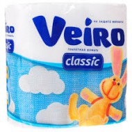 Туалетная бумага Viero Classic 2-х слойная белая 4шт 