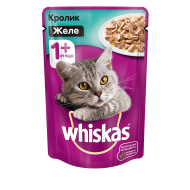 Корм Whiskas для кошек Желе с кроликом 85 гр.