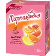 Мармелад Ударница апельсиновые, лимонные и гейпфрутовые дольки 330 г