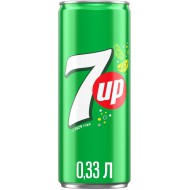 Газированный напиток 7UP Лимон и лайм 0.33л