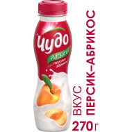 Питьевой йогурт Чудо персик - абрикос 2,4% 270 г бзмж