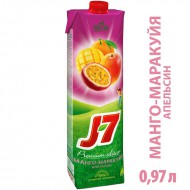 Нектар J7 Апельсин-Манго-Маракуйя с мякотью 1л