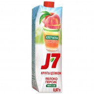 Сок J7 Персик-Яблоко с мякотью 0,97л