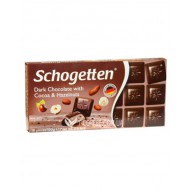 Шоколад "Schogetten" Dark Chocolate Cocoa Hazelnuts 100гр