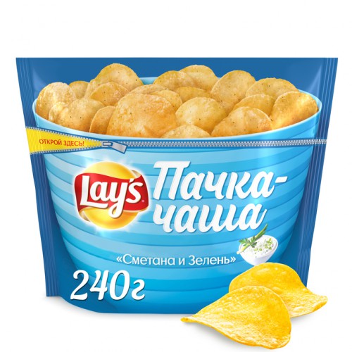 Чипсы Lay's Сметана и зелень 240гр