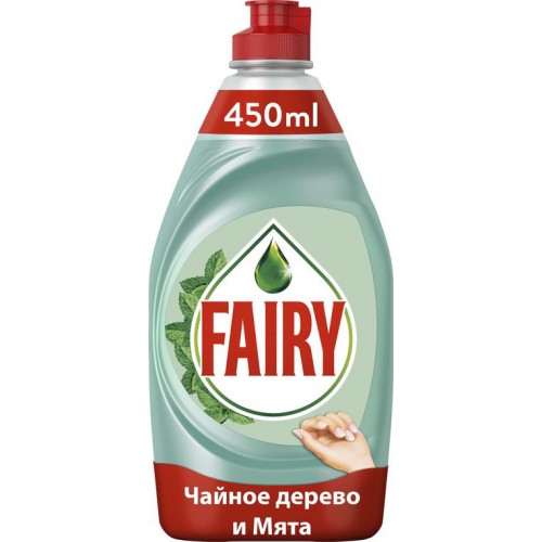 Средство Fairy Нежные руки Чайное дерево и мята для мытья посуды 450 мл