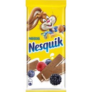Шоколад Nestle Nesquik с молочной начинкой, ягодами и злаками