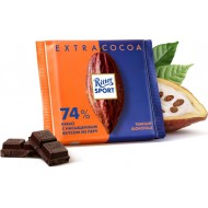 Шоколад Ritter Sport темный 74% какао с насыщенным вкусом из Перу 100 г