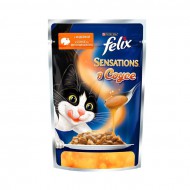 Корм Felix для кошек Sensations индейка в соусе с беконом 85гр