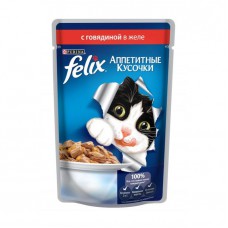 Корм Felix для кошек с говядиной 85гр