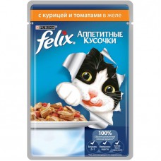 Корм Felix для кошек с курицей и томатами 85гр