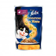 Корм Felix для кошек с уткой в желе со шпинатом 85гр