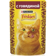 Корм Friskies для кошек с говядиной в подливе 85гр