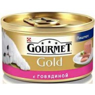 Корм Gourmet Gold для кошек с говядиной