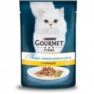 Корм Gourmet для кошек Perle мини-филе курица