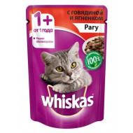Корм для кошек Whiskas рагу из говядины и ягненка 85гр