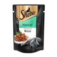 Ломтики в желе Sheba Appetito для кошек с кроликом 85 г