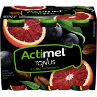 Питьевой йогурт Actimel Tonus асаи-красный апельсин-кофе 100 г