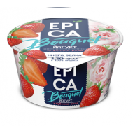 Йогурт Epica Bouquet клубника-роза 4,8% 130 г бзмж