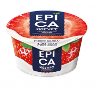 Йогурт Epica натуральный с клубникой 4,8% 130 г бзмж