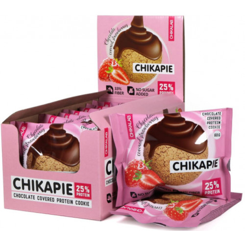 Печенье "Chikapie" с начин Клубника в шоколаде 60 гр.
