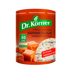 Хлебцы Dr. Korner хрустящие кукурузно-рисовые карамельные без глютена