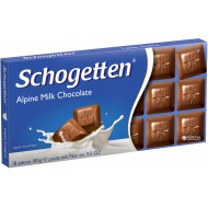 Шоколад "Schogetten" Alpine milk chocolate with hazelnuts 100г 