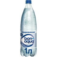Вода минеральная BonAqua питьевая столовая газированная 1 л
